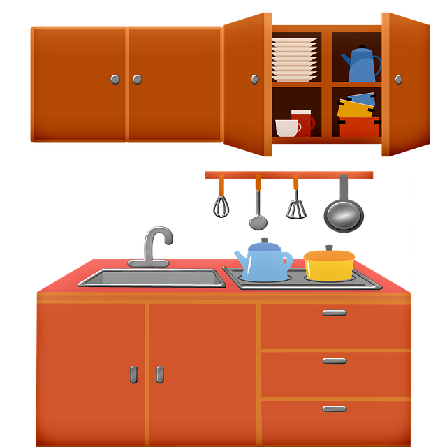 Kitchen Cupboard Stove Sink Dishes  - 7089643 / Pixabay